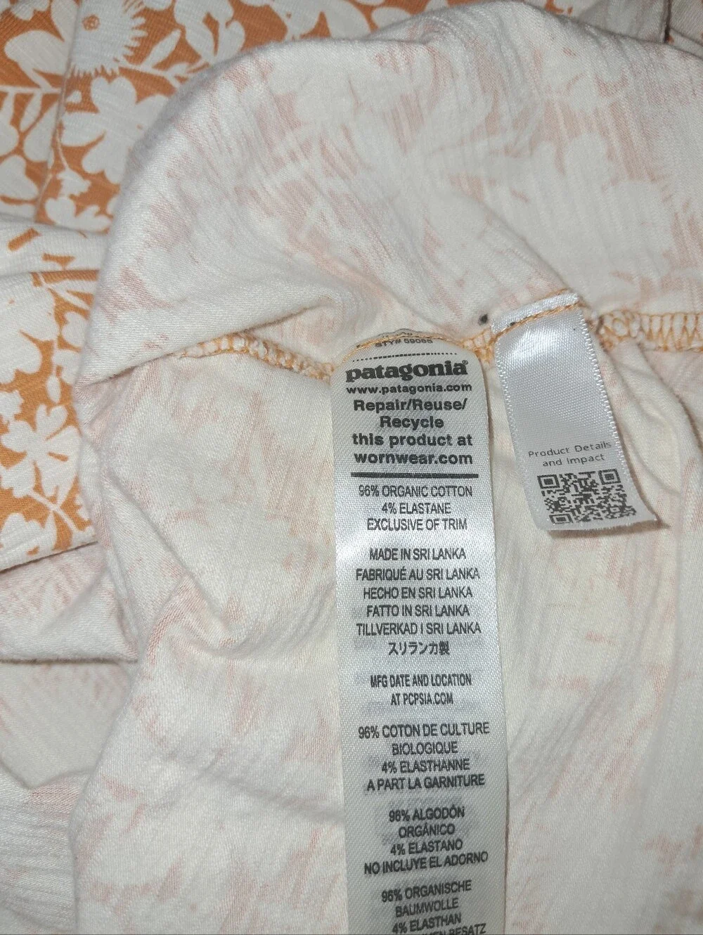 Patagonia brand Women's size small floral print, organic cotton blend dress - Picture 7 of 7